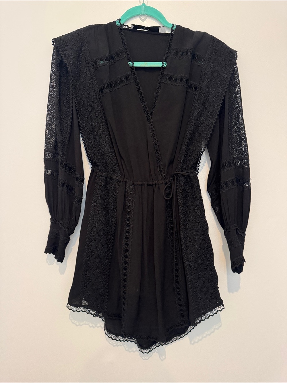 IRO Black Lace Trim Dress